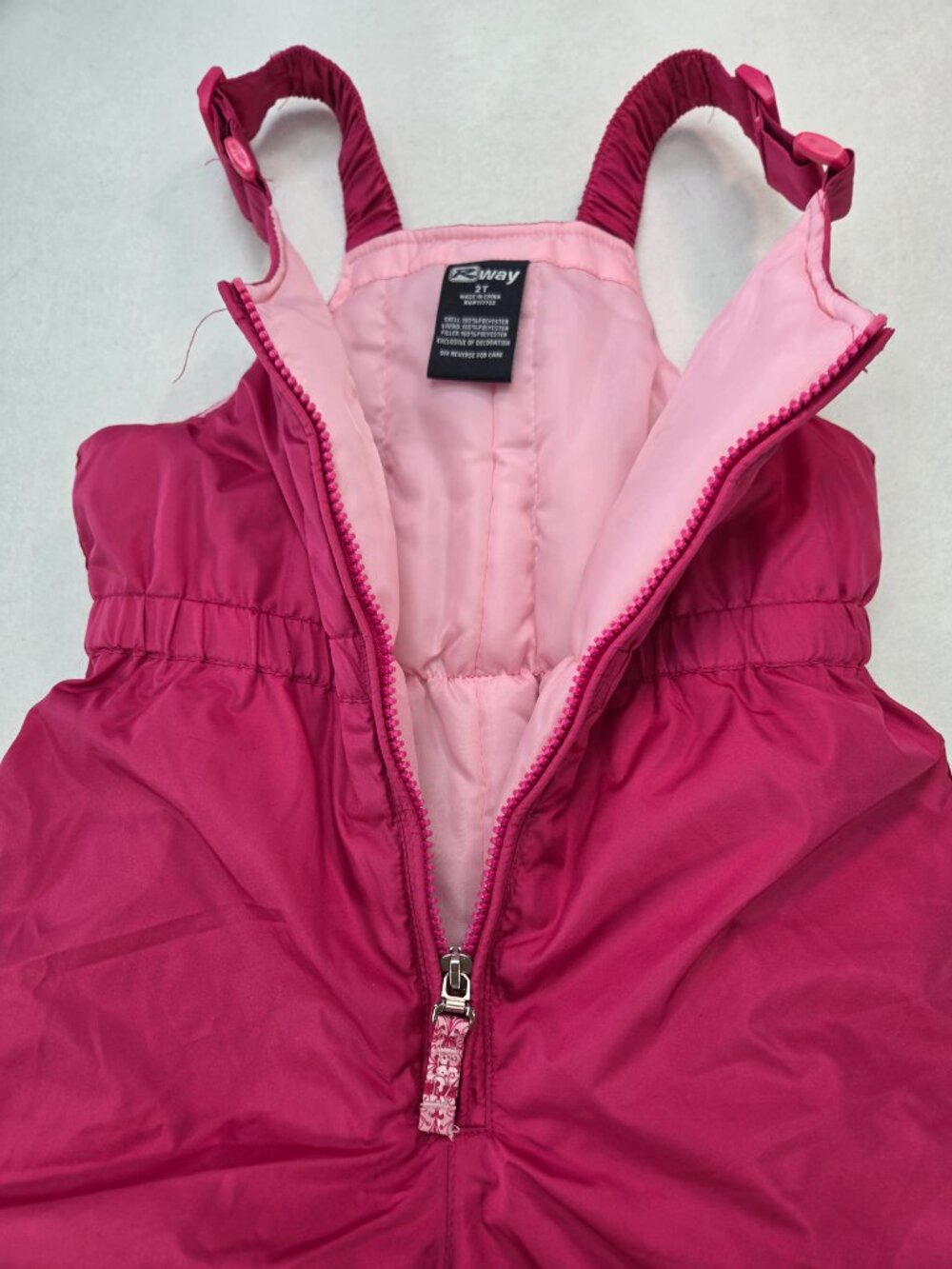 RWay Girls 2T Hot Pink Insulated Snow Bib Overalls Ski Snow Pants Winter - Picture 7 of 9